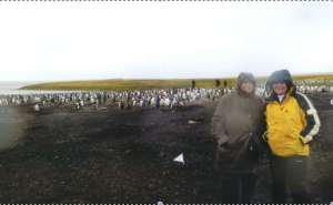 Mom and her friend with the penguins in the Falkland Islands, March 2012. One week before her diagnosis.
